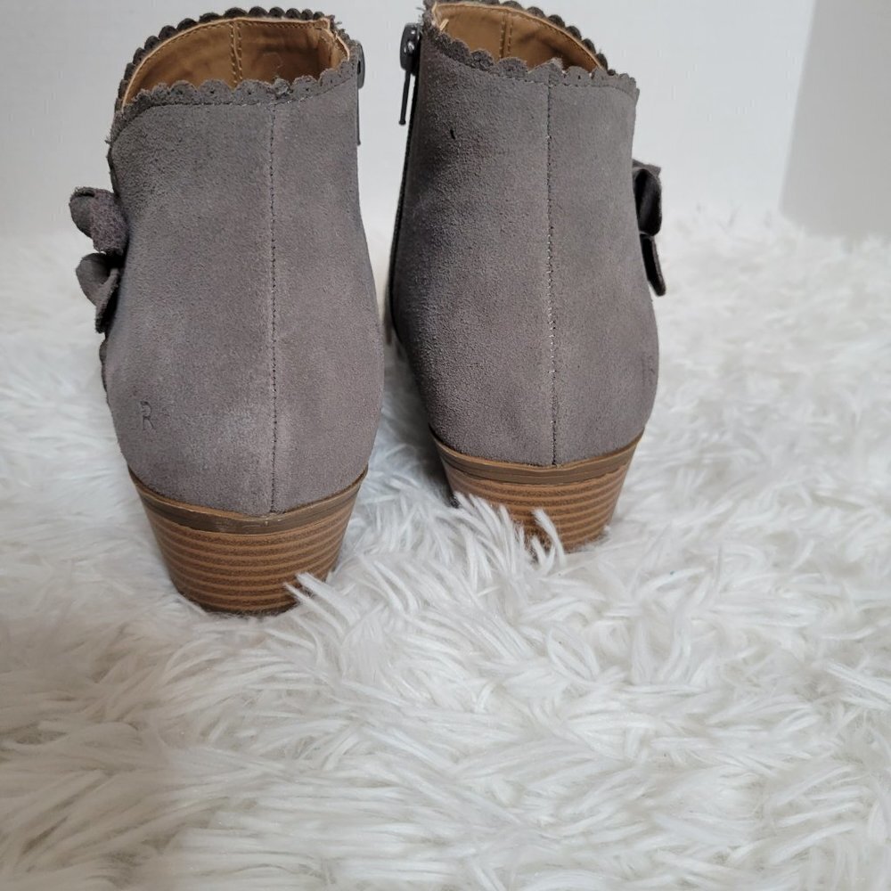 Jack Rogers Gray Kali Suede Ankle Bootie Boot - Size 9.5 - Picture 10 of 11